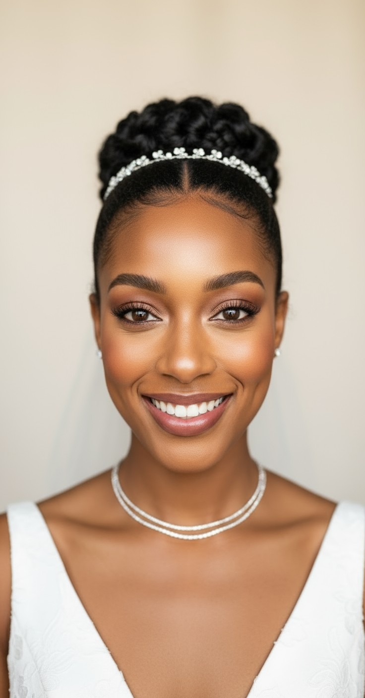 After Updo With Headband Wedding